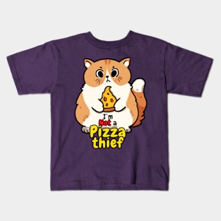 Cute pizza cat I'm not a pizza thief Kids T-Shirt